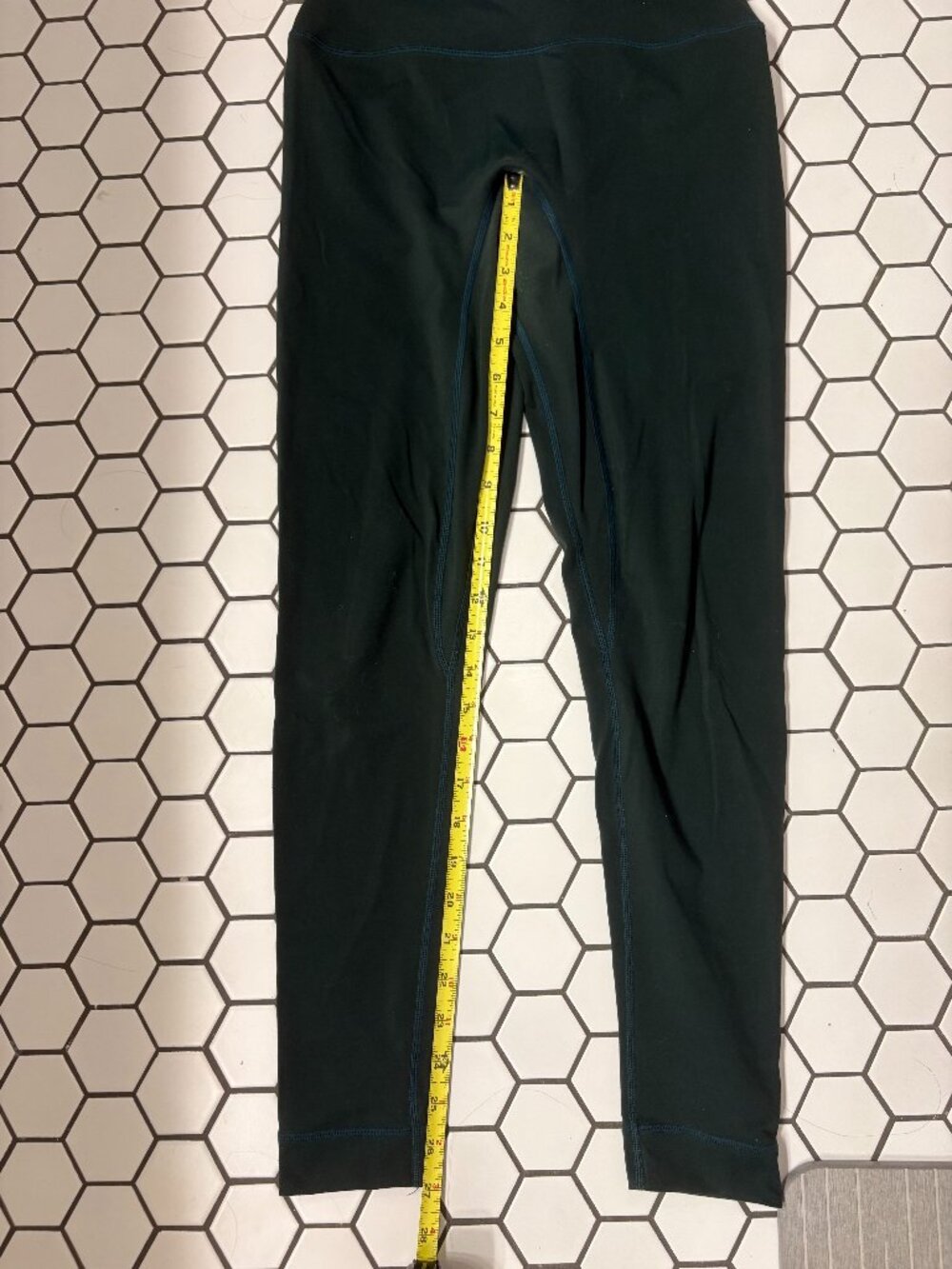 SET Active Sporty Mid Rise Leggings Beetle Green Size M